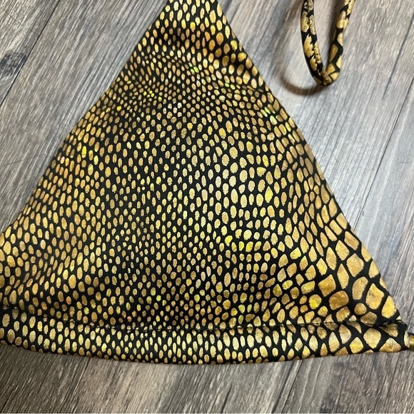 Swimwear Crocodile Print Set 3 Piece Bikini Bathing Suit With Cover Up Skirt M - Picture 9 of 16